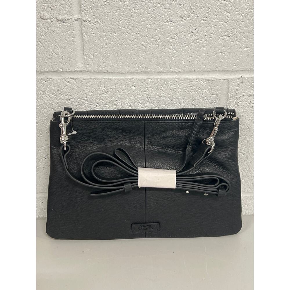 NWT Vince Camuto Black Corah Genuine Woven Snake Embossed Leather Crossbody Bag - Picture 5 of 8